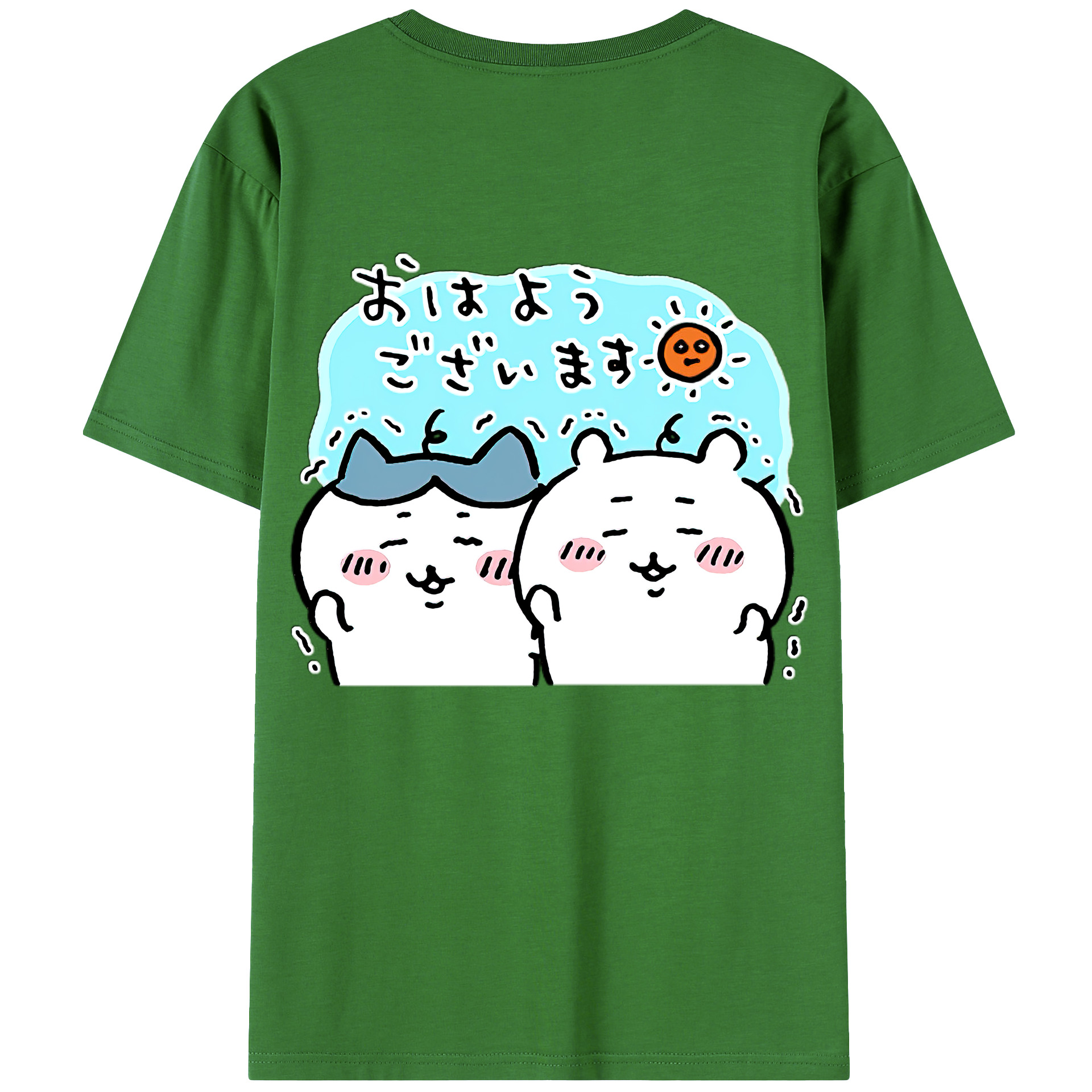 （画像用） ちいかわ ハチワレ Chii-kawa hachiware レディース半袖Tシャツ(バックプリント)
